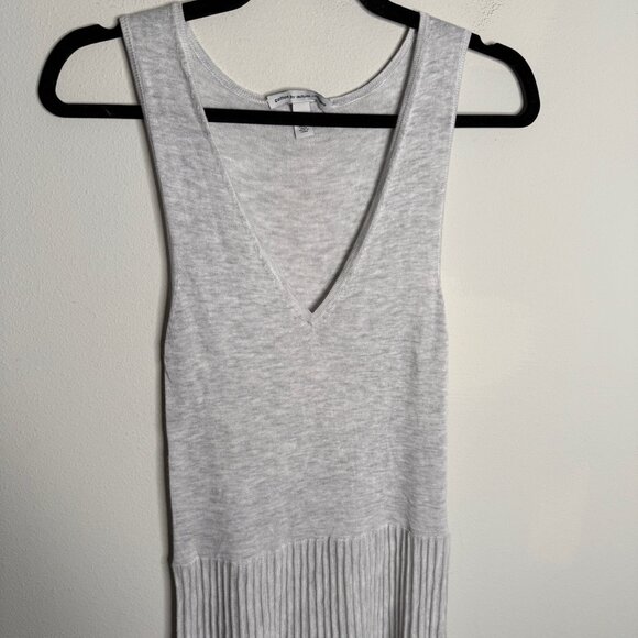 Autumn Cashmere Women's Light Gray Knit V Neck Maxi Dress - Size S Small - Picture 3 of 6